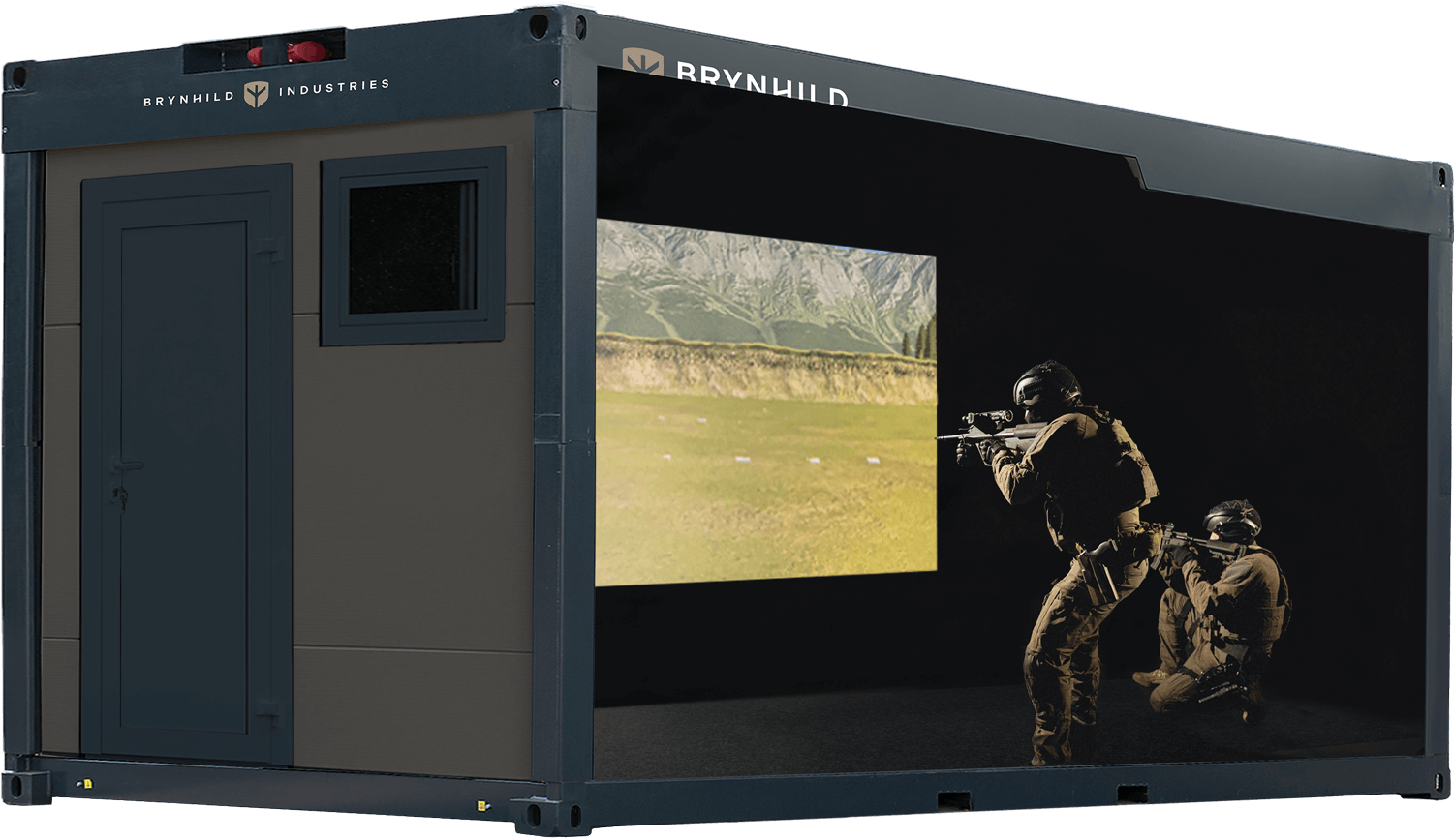 A photo of the CN20 unit adapted to a combat simulator.