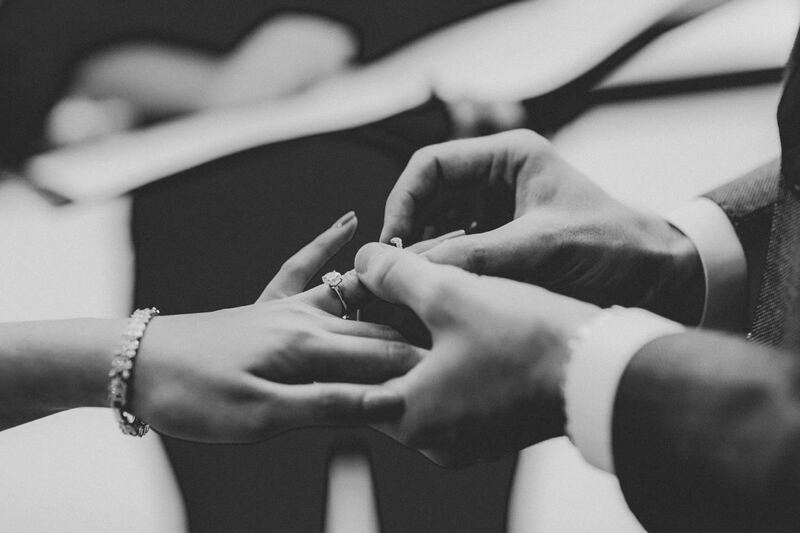 person wearing ring