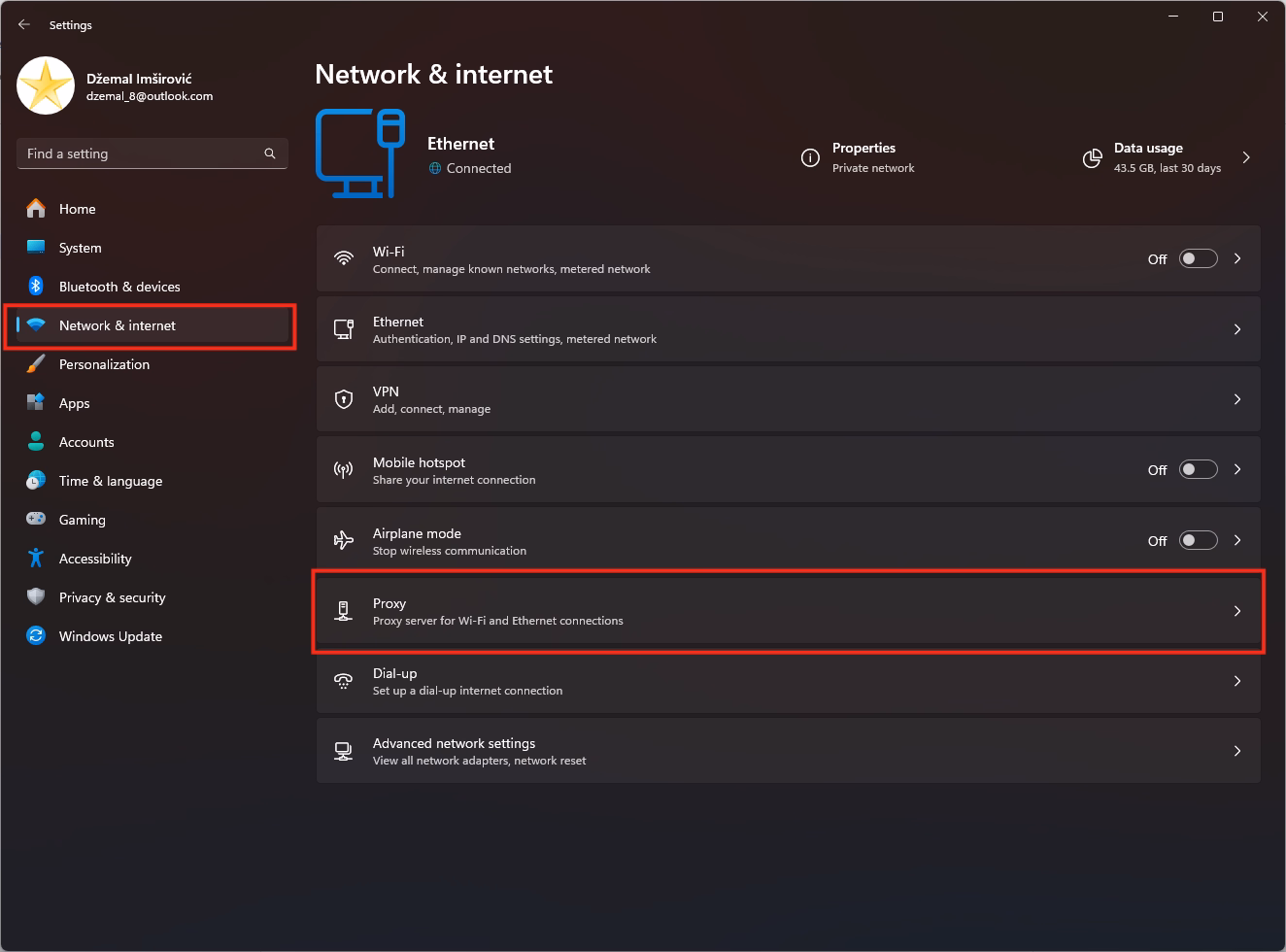 proxy settings on windows screenshot 1
