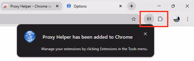 Pin the extension screenshot