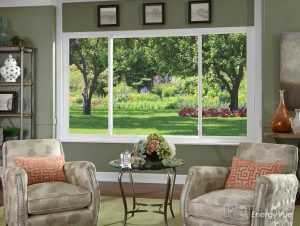 Different design windows in the drawing room.