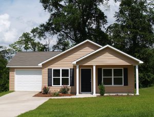 Vinyl siding on suburban home