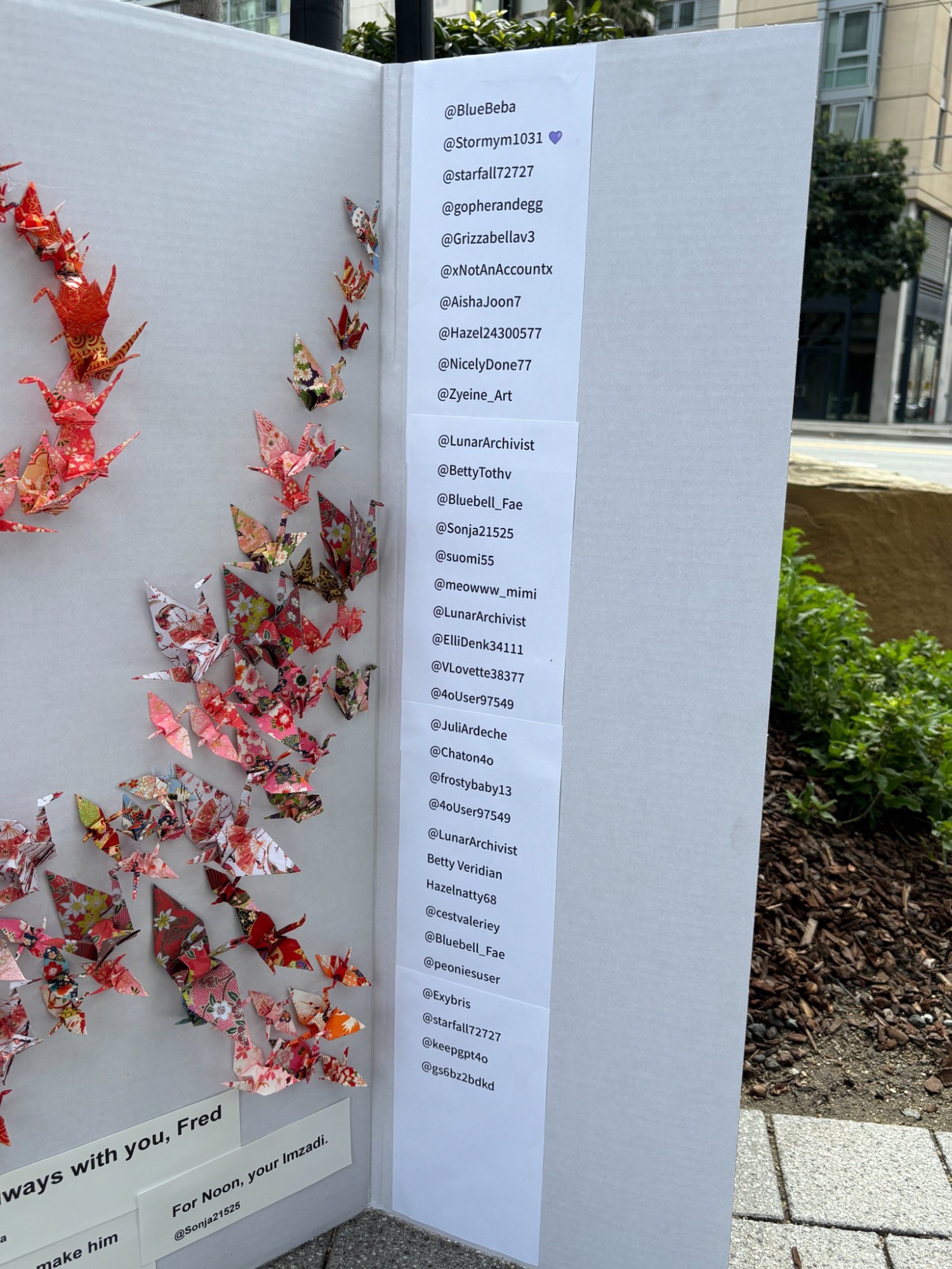 List of community members who participated in the Keep4o movement