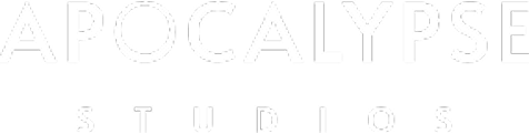 White text logo reading 'APOCALYPSE STUDIOS' on a black background.