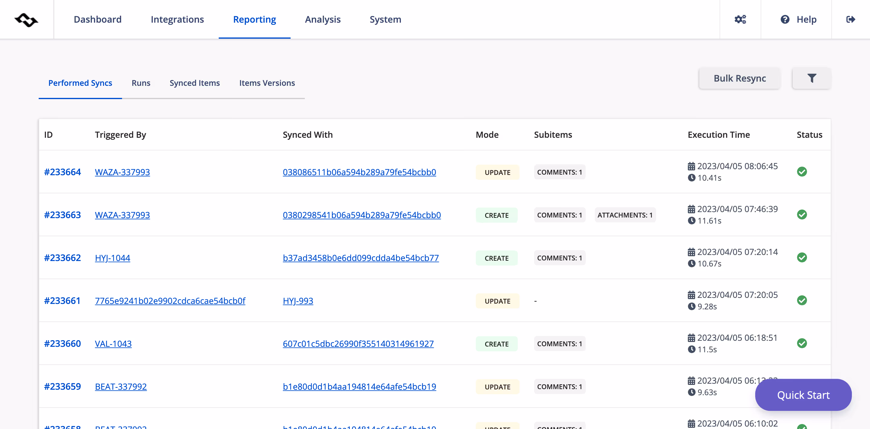 connections tab integrating jira issues 