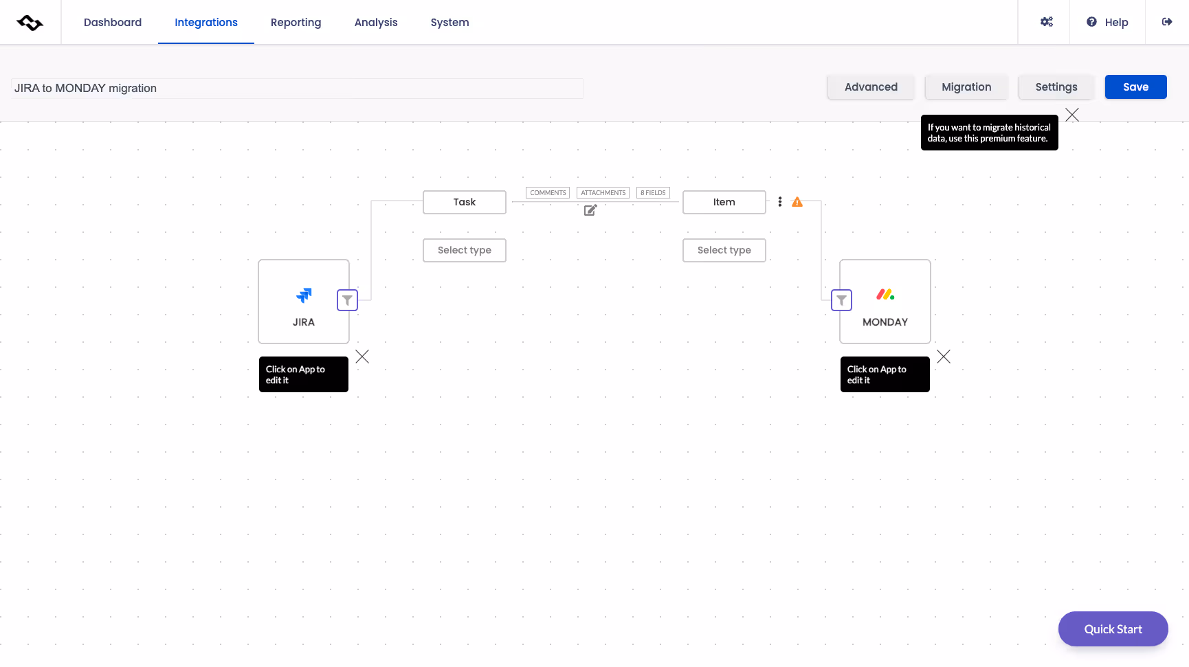 how to map jira issues with monday item types