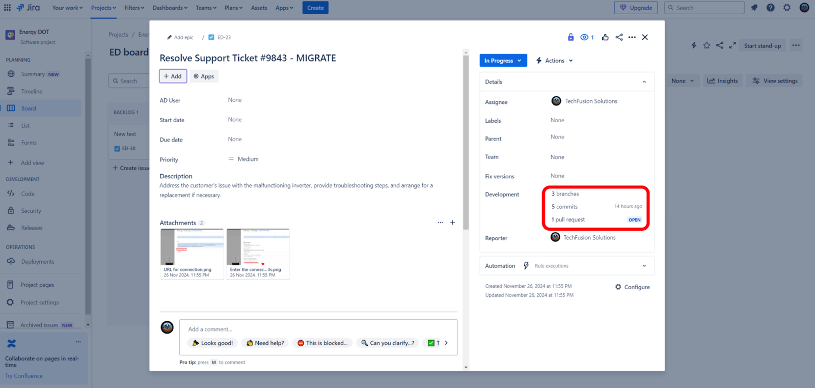git repos to jira integration
