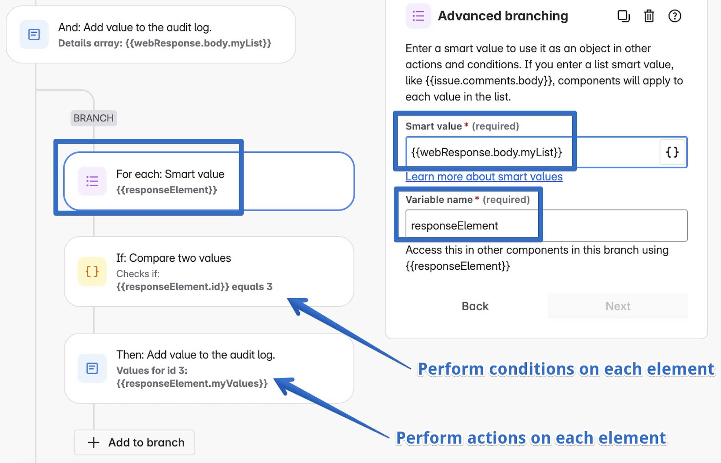 Branching in Jira automation