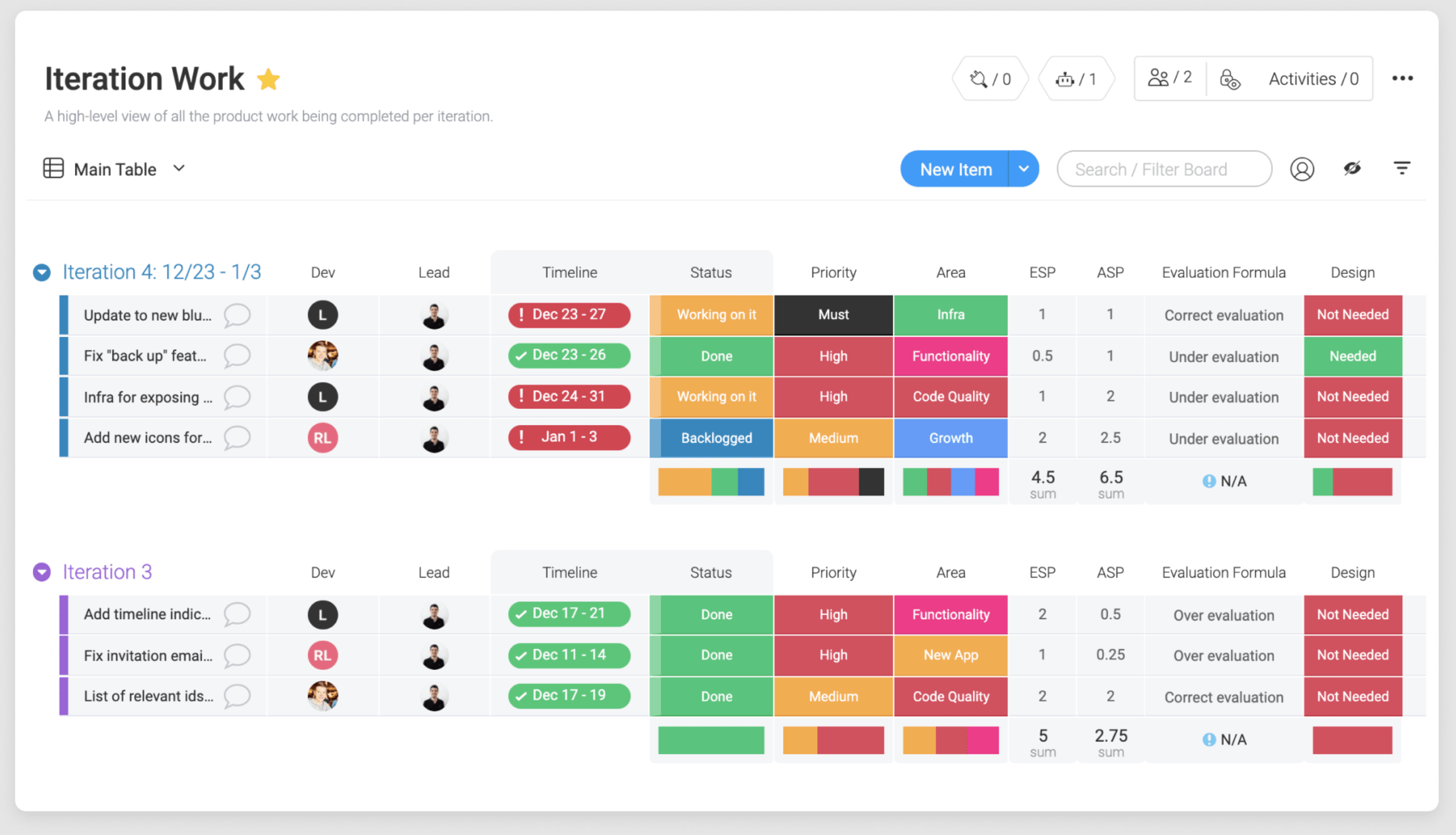monday.com collaboration feaures free version