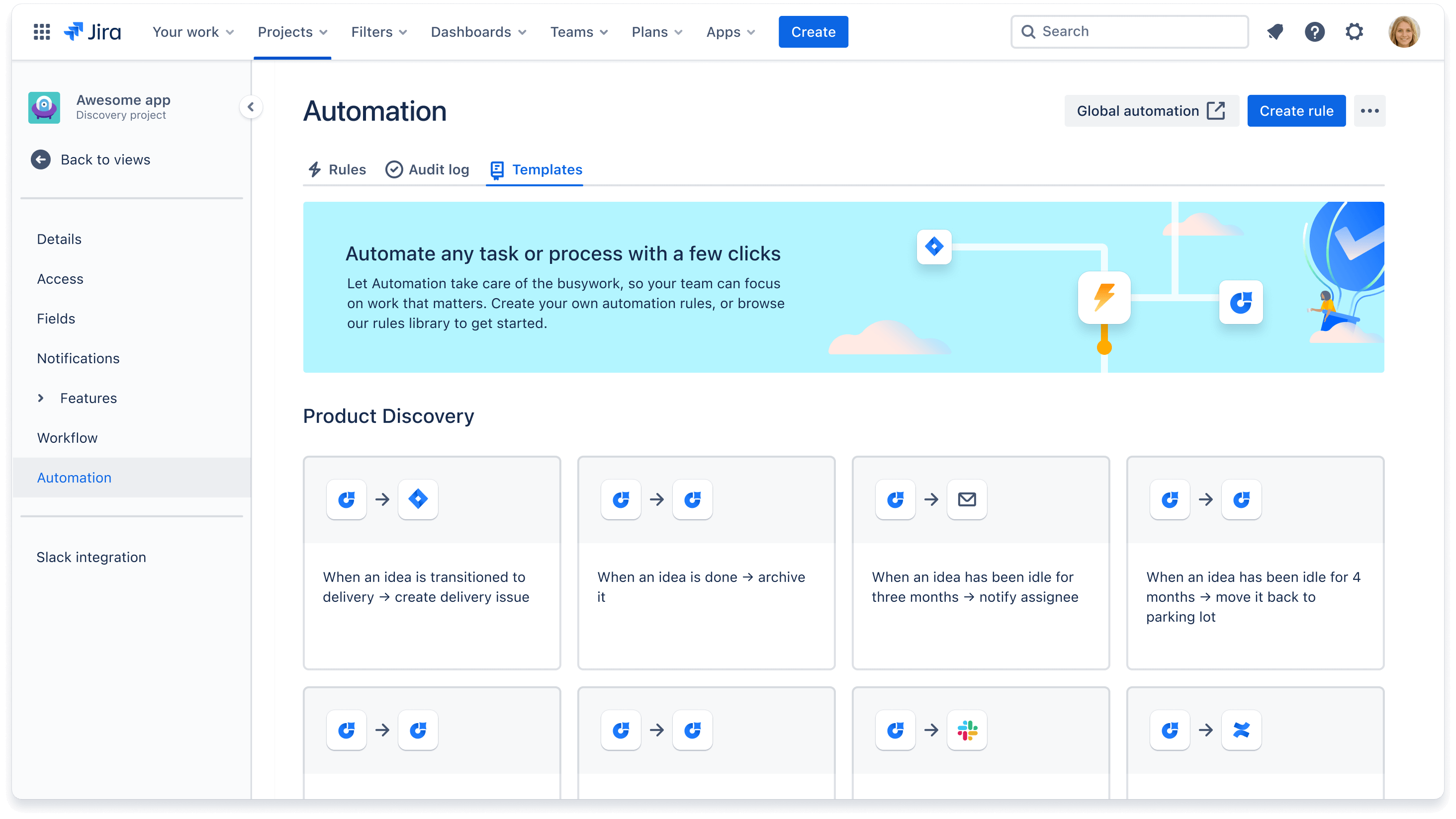 Jira automation templates