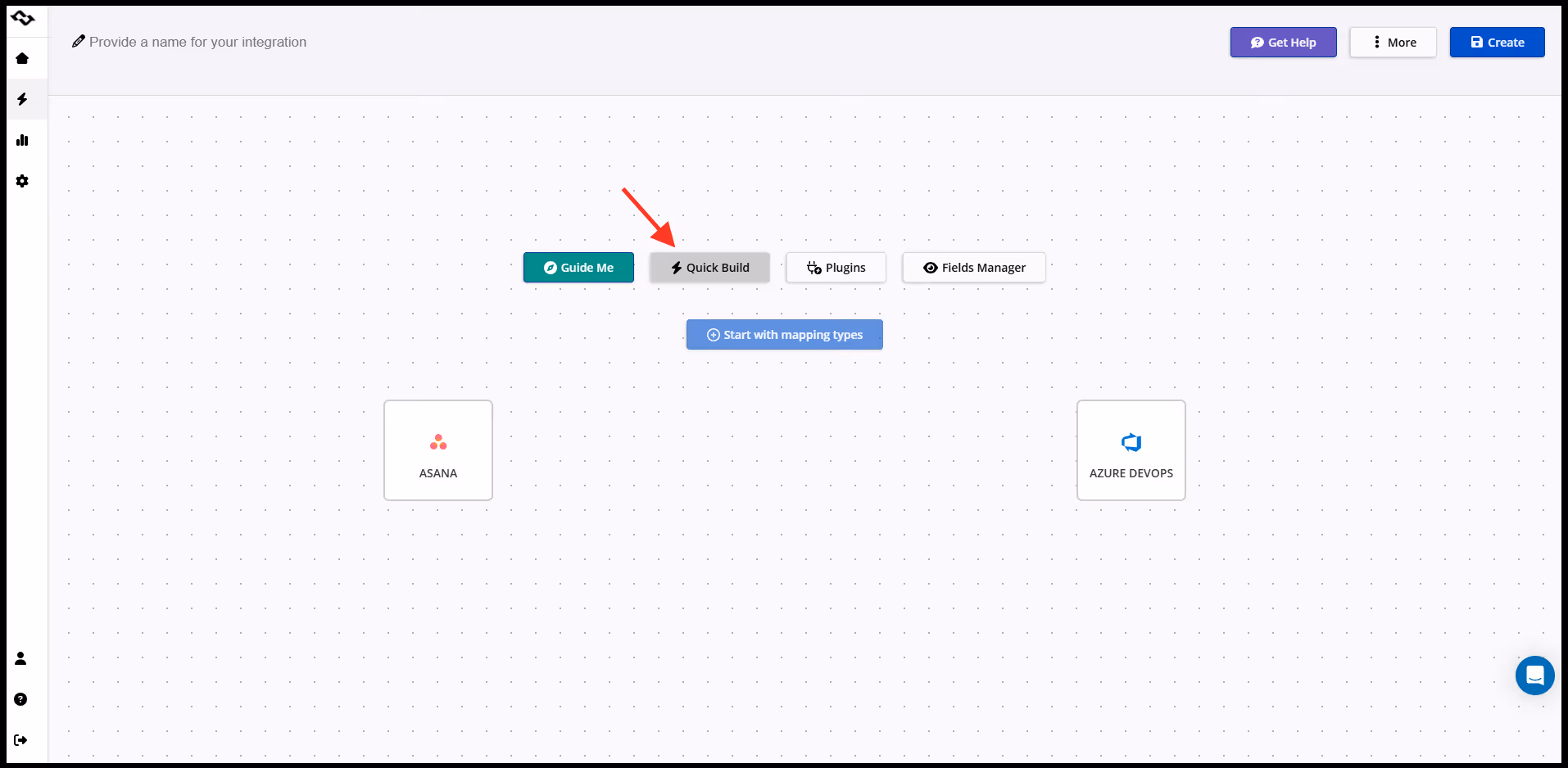 Quick Build feature to streamline the Asana Azure DevOps integration