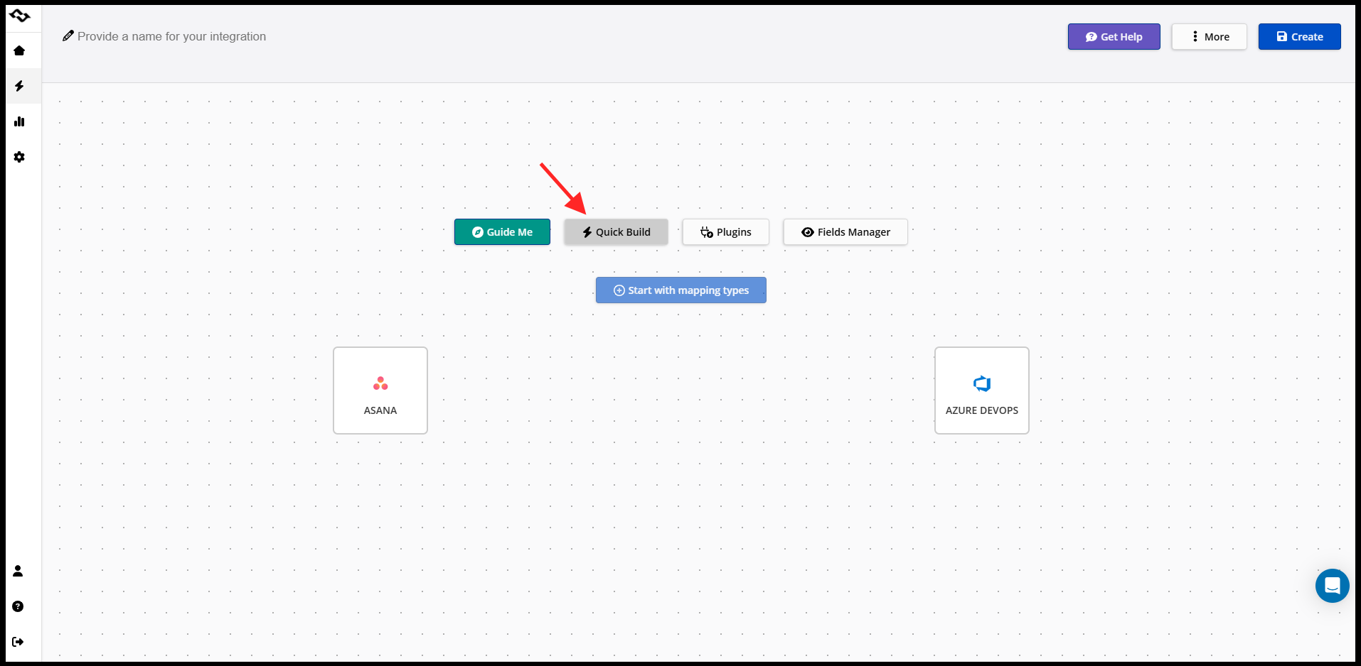 Quick Build feature to streamline the Asana Azure DevOps integration
