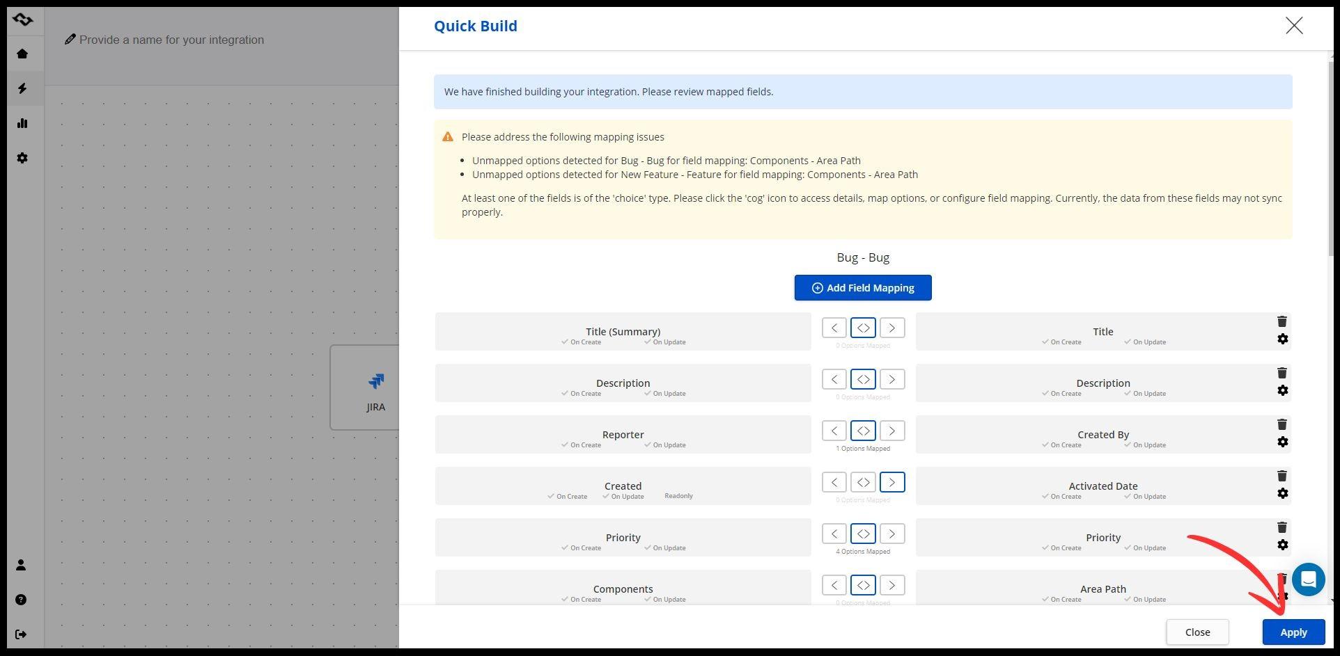 Jira Azure DevOps field mapping