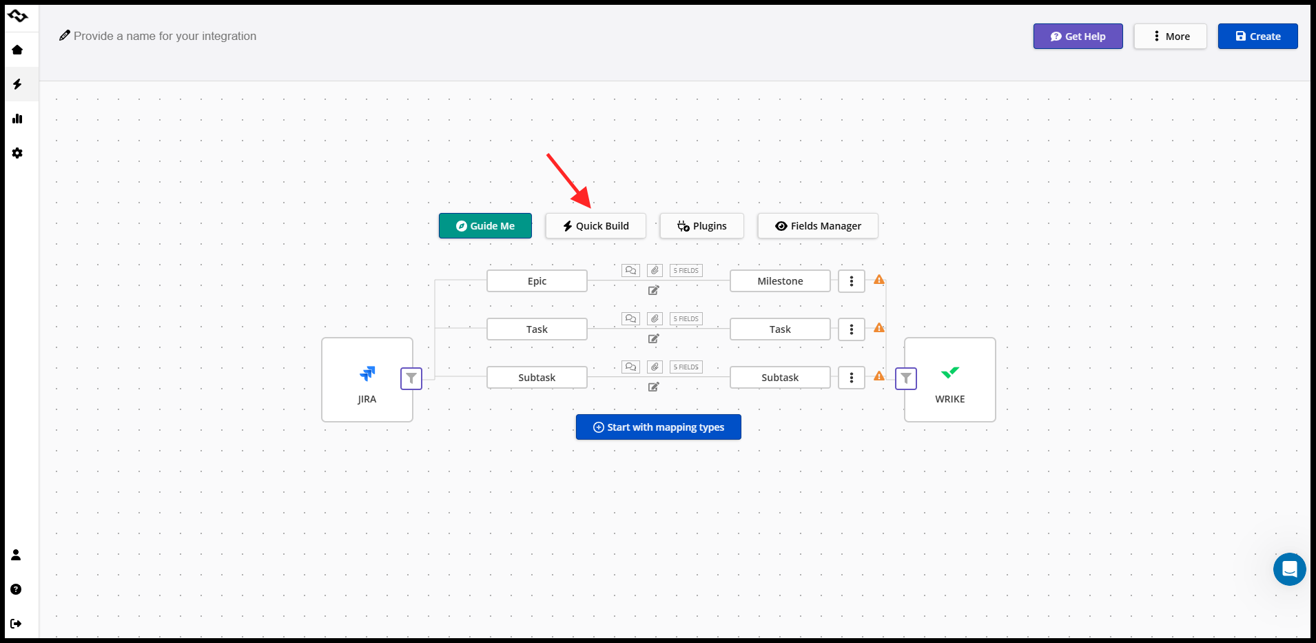 Getint Jira Wrike Connector dashboard