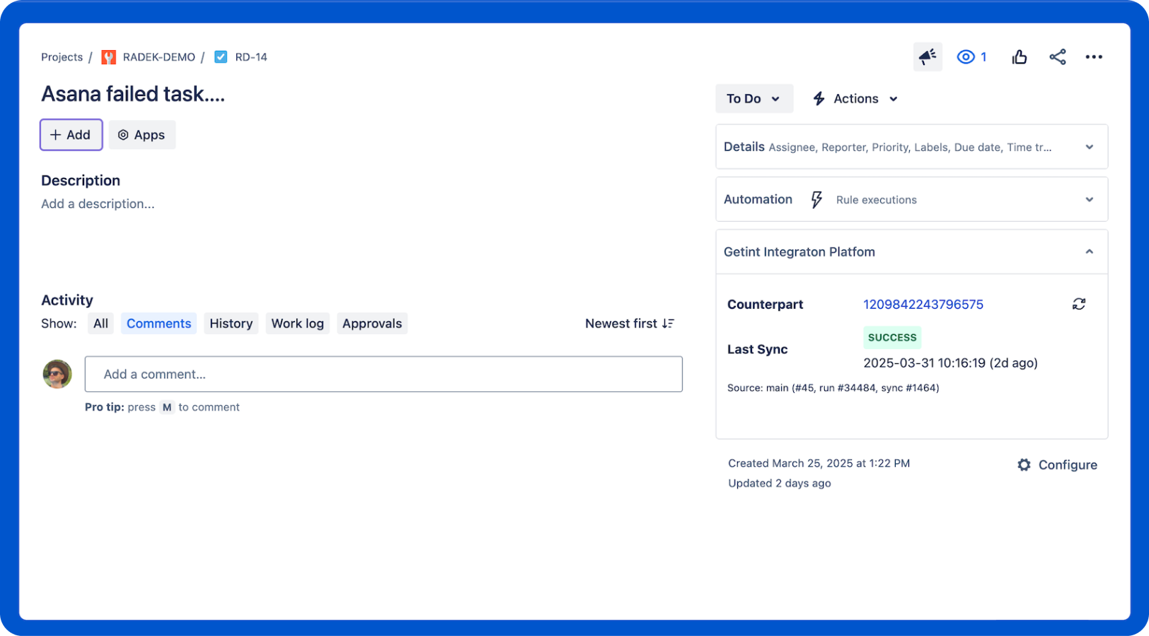 New in Getint: Integration Sync Status Now Visible in Jira Side Panel