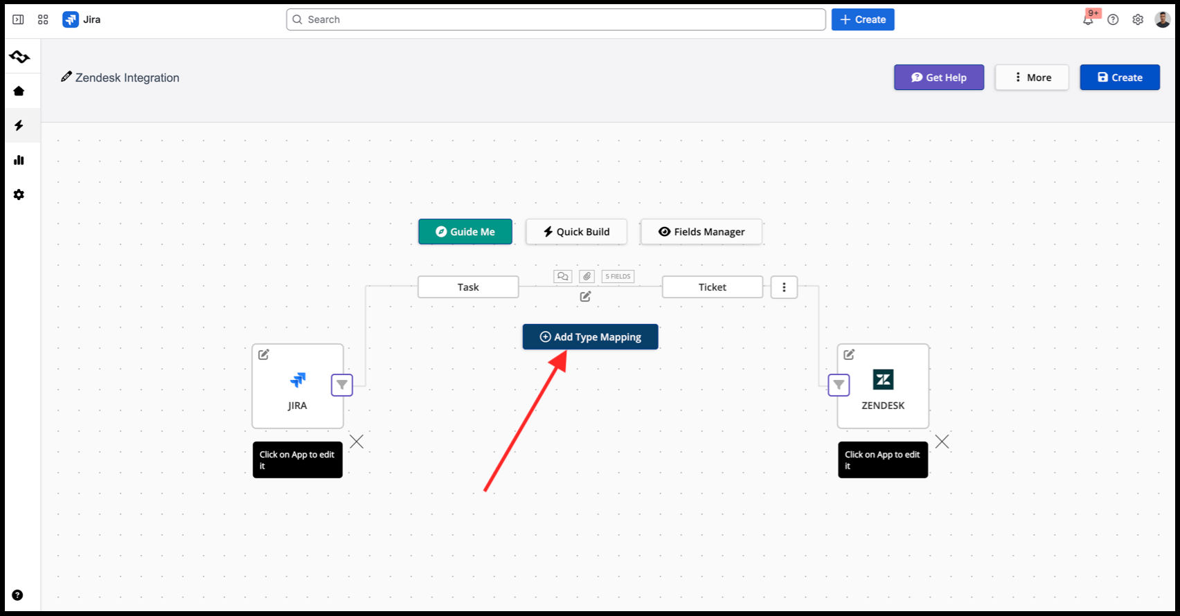 Getint Jira Zendesk integration interface
