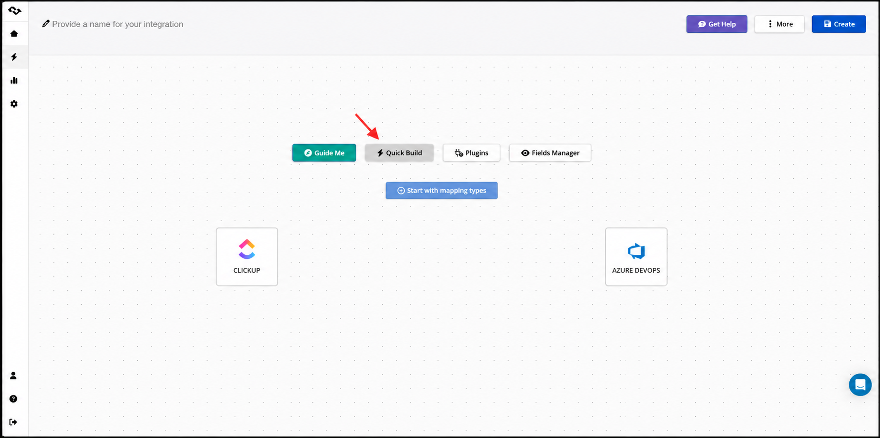 Quick Build Getint feature to map fields between Azure DevOps and Clickup