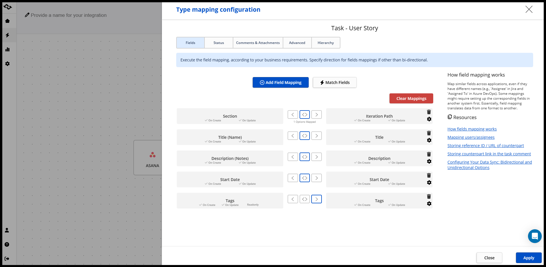 One-way and two-way sync with Getint