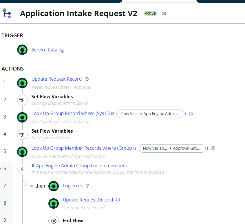 An example of a Look Up Records action with specific conditions to limit the records returned.