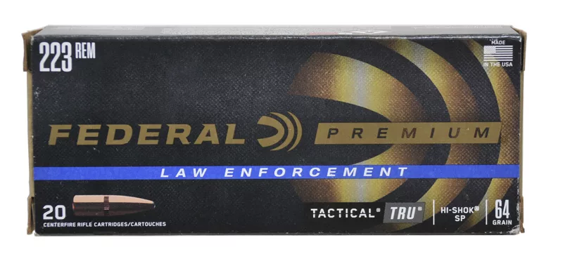 AMMO,FEDERAL TACTTRU 223 64GR HP