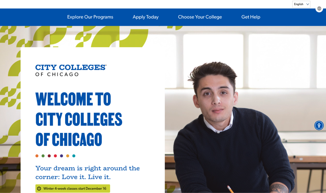 A website design for City Colleges of Chicago