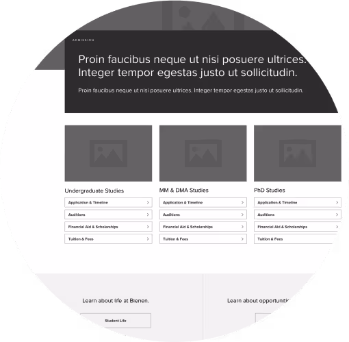 An example of Bienen Wireframes.