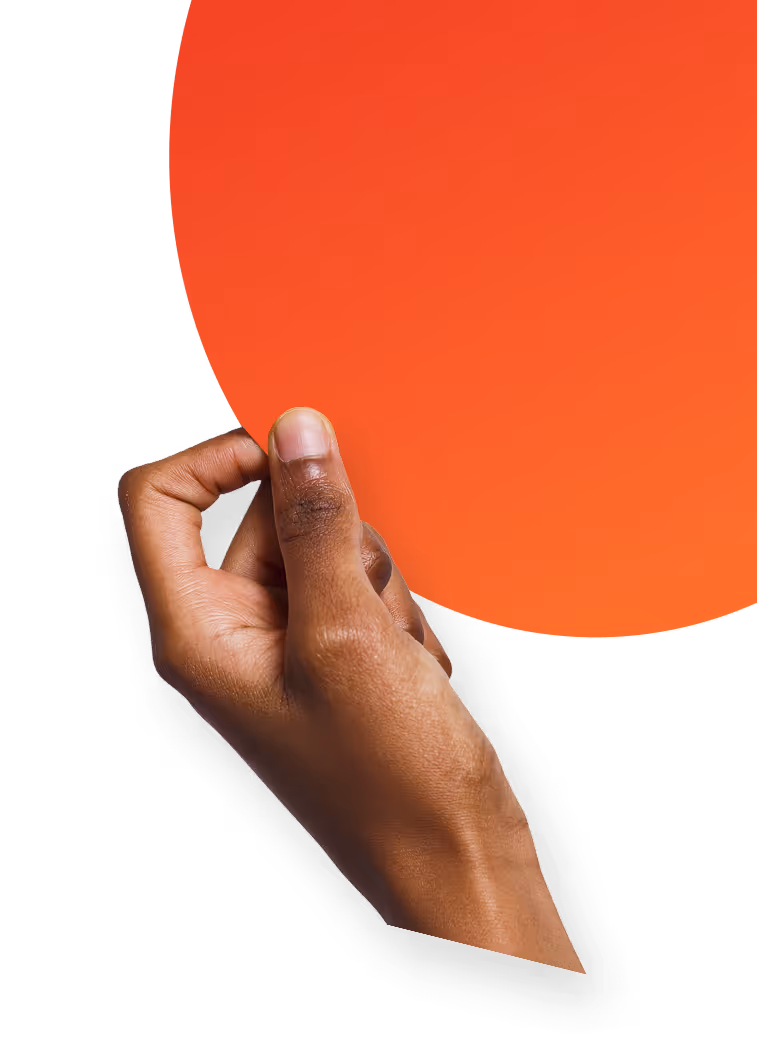 A hand pulling on the background elements of the page