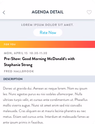 McDonald's case study image showcasing Agenda details 