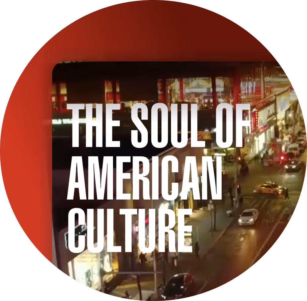 Apollo Theater homepage banner reading ‘The Soul of American Culture’ over a city street scene at night.
