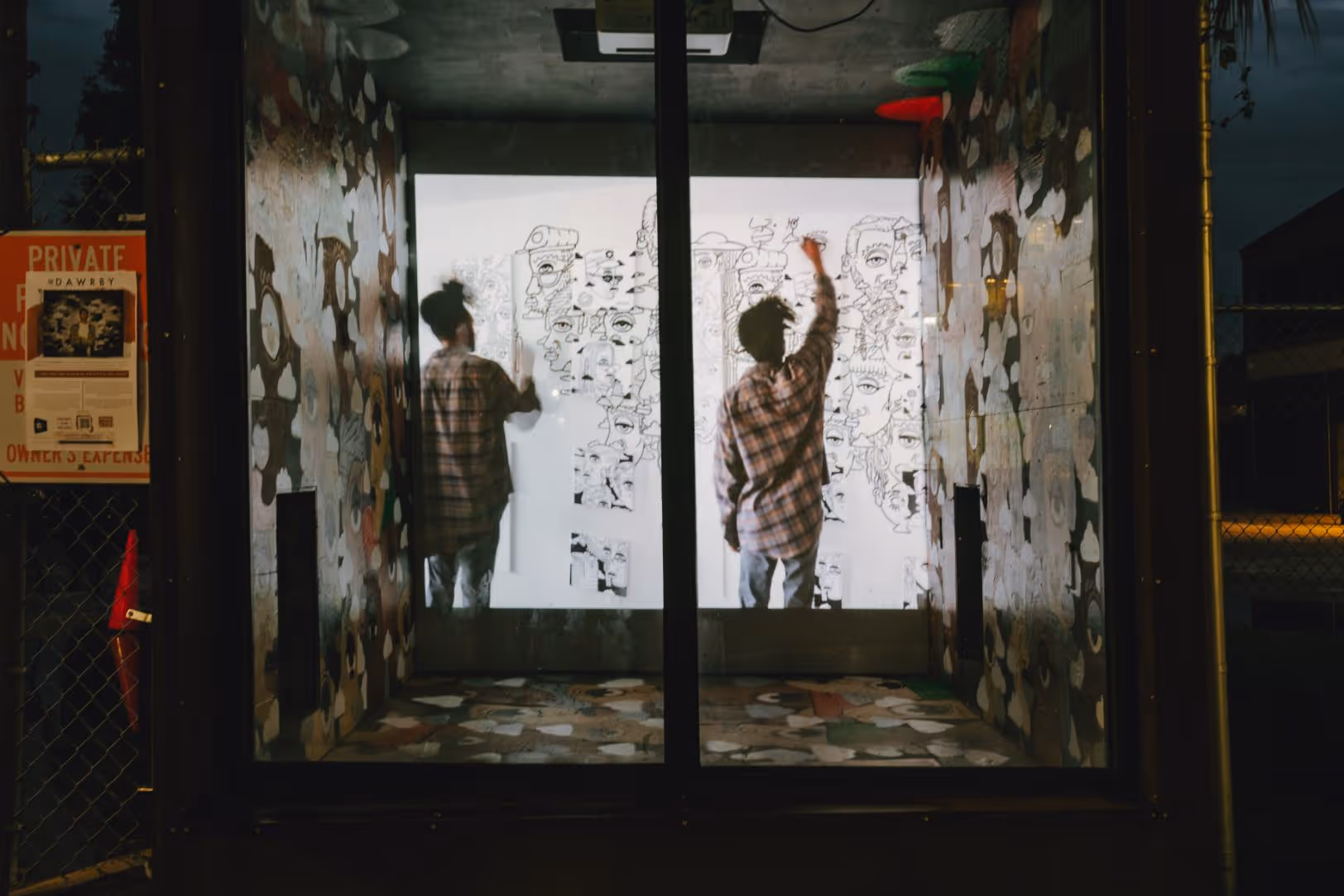 Orlando artist Dawrby was the first to show in the ArtCube™.