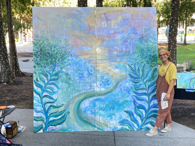 Alexis at Orlando Mural Festival 2024