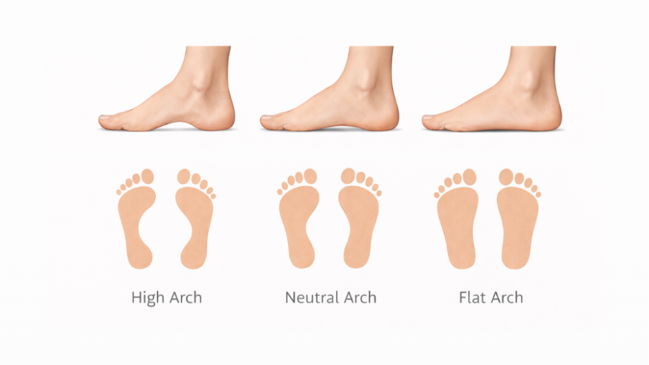 different arches of the foot