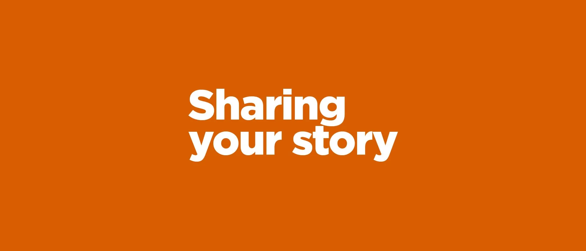 Sharing Your Story