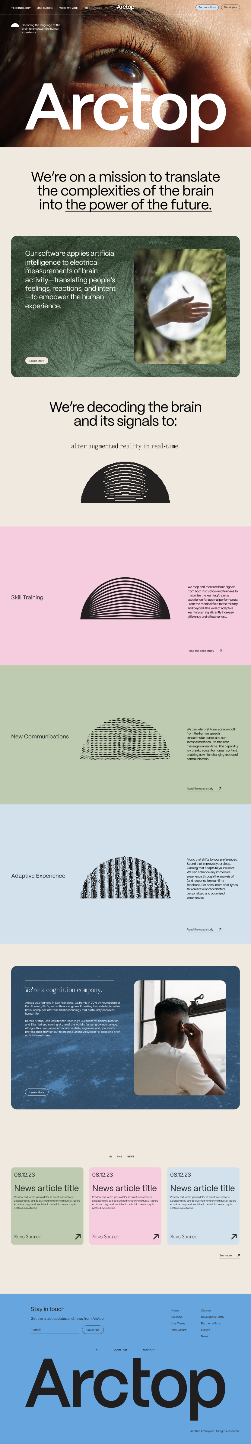 home page