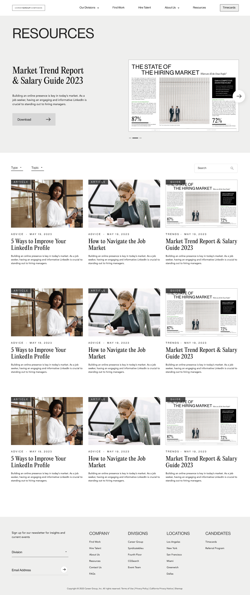 resources page