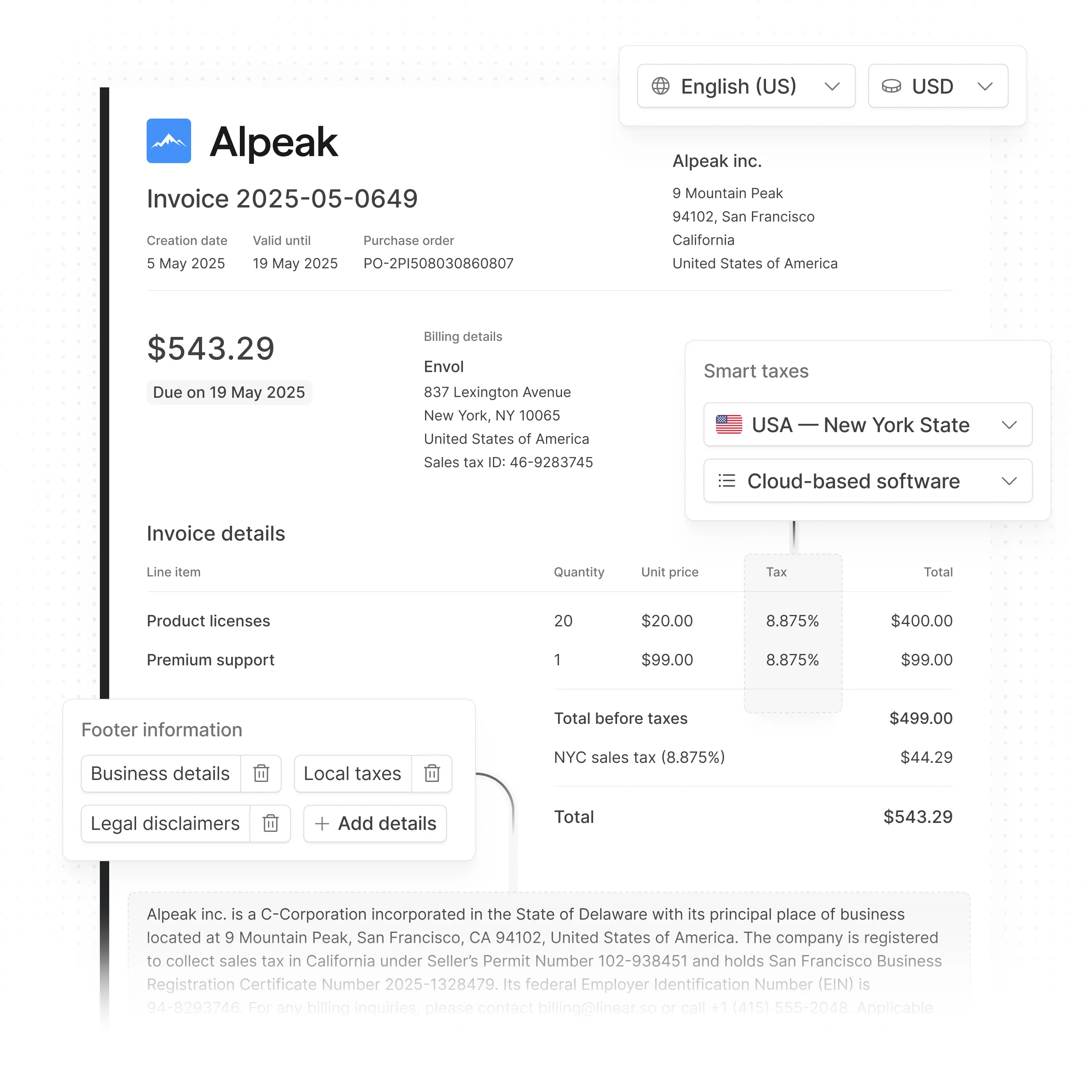 global invoicing
