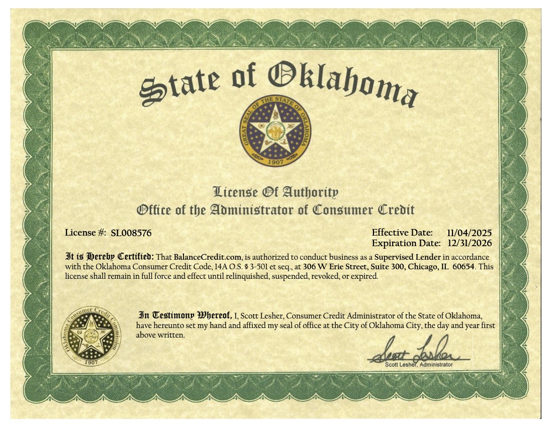 Oklahoma License