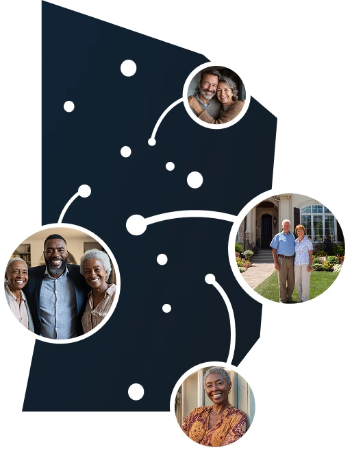 Vector map of Rhode Island with homeowners accessing home equity through Sell2Rent's sale-leaseback program