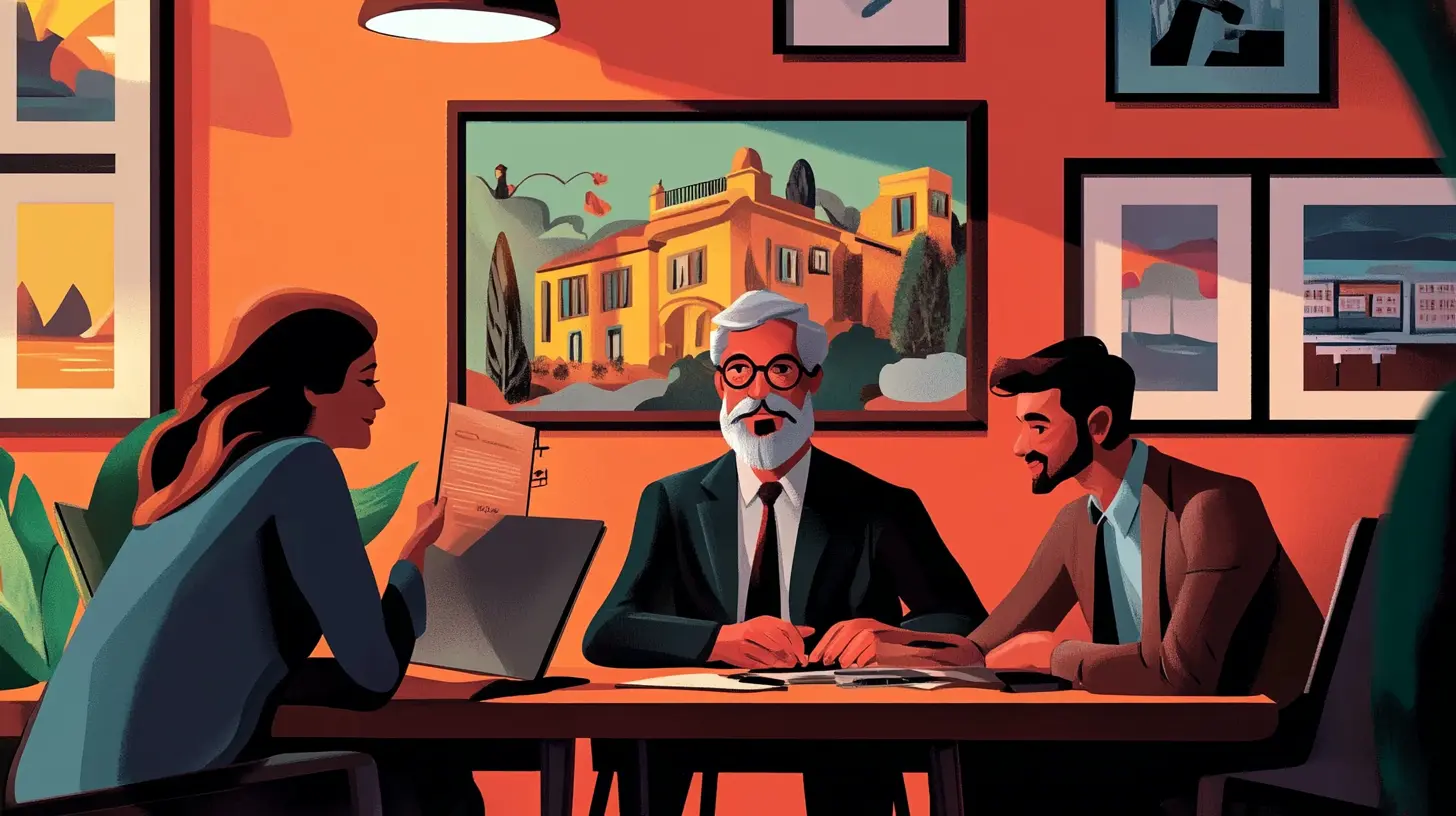 Couple consulting with a financial advisor about how to unlock home equity for investment, using Sell2Rent's sale-leaseback structure.