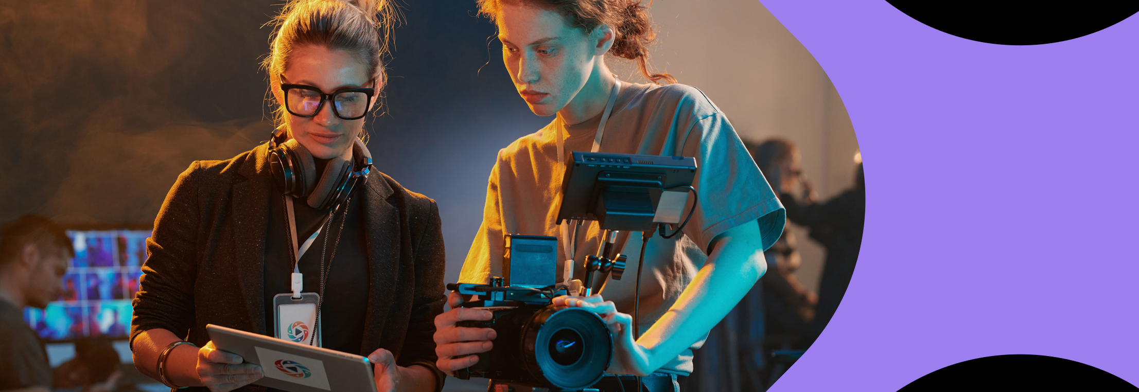 Two women on a production set