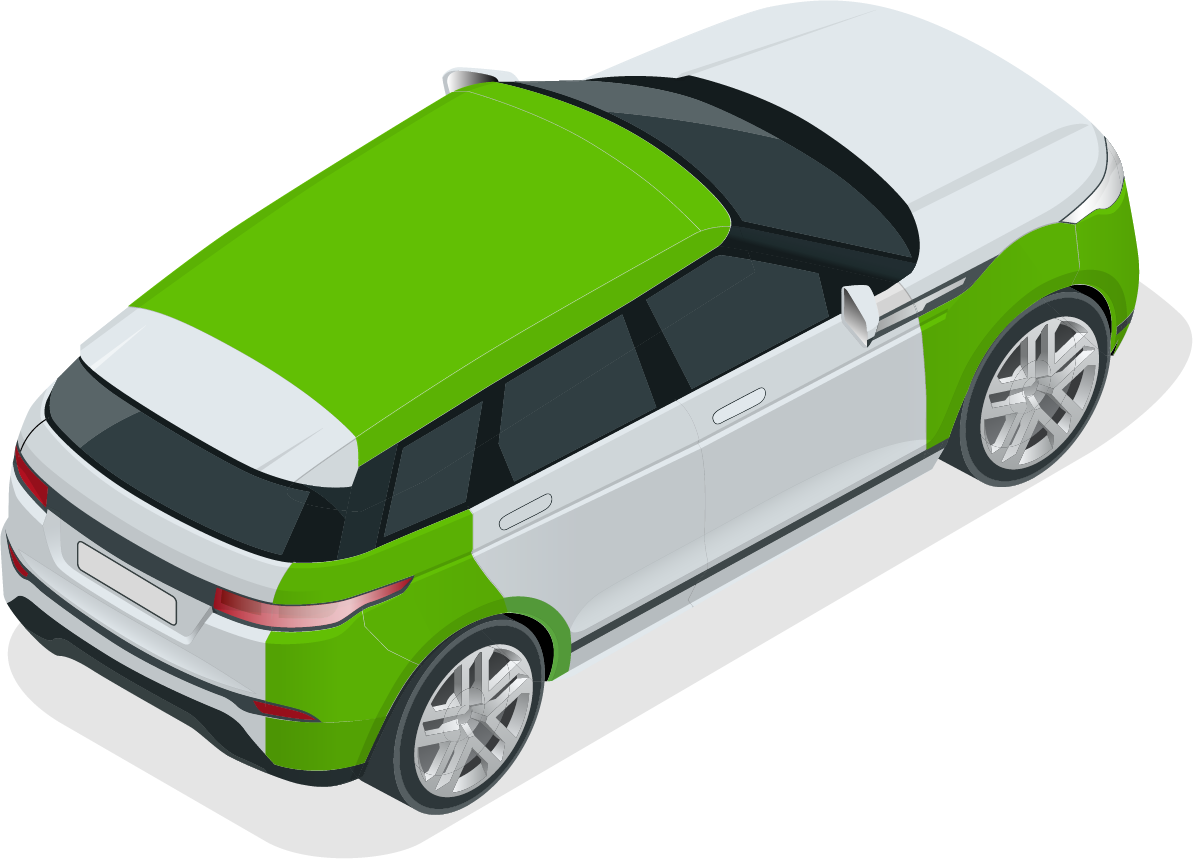 Diagram demonstrating minor dent repair on a vehicle bonnet panel, showing how paintless dent repair Perth methods restore damage cleanly without the need for traditional panel beating.
