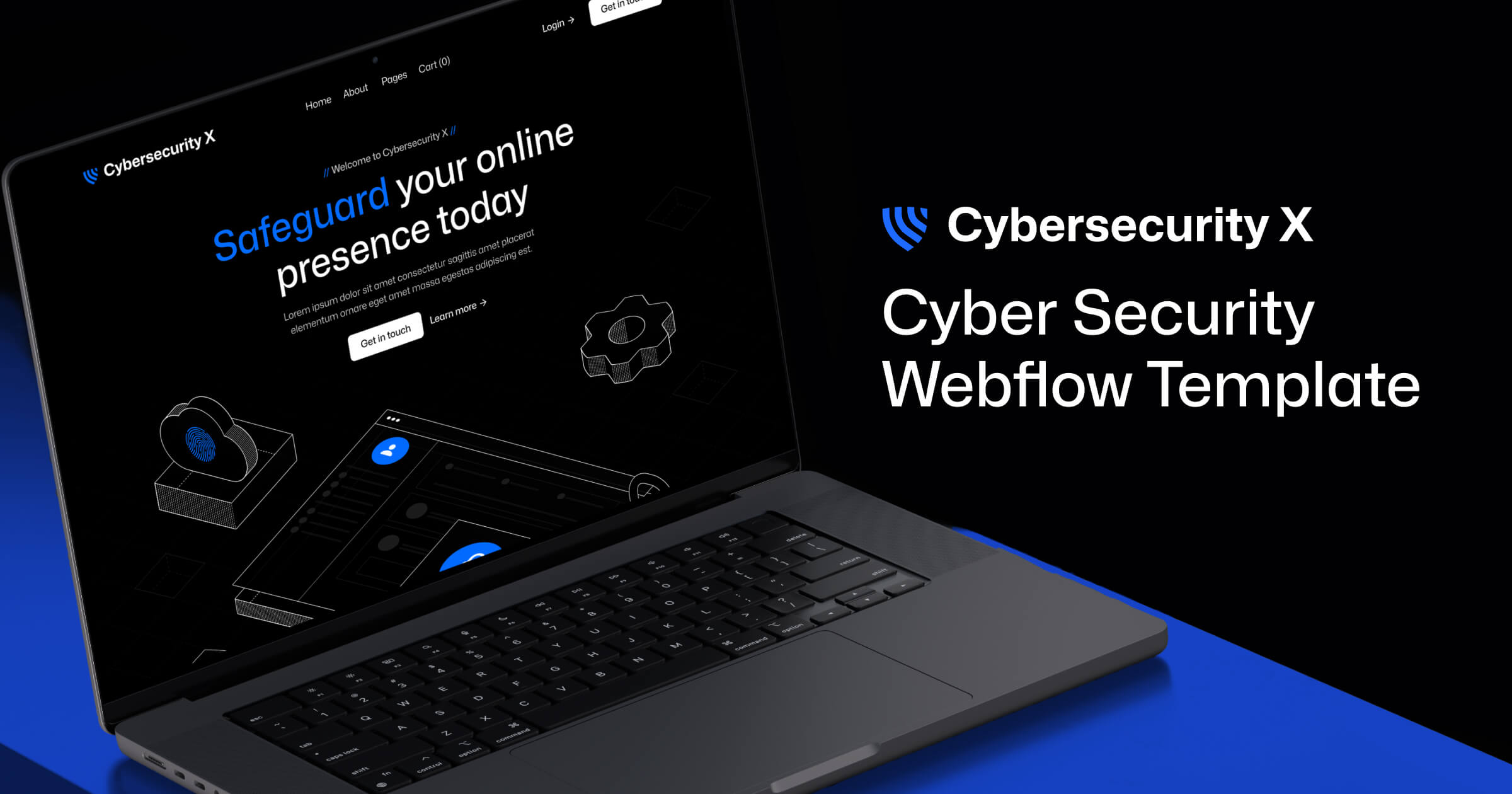 Cybersecurity X - Featured Image - Cyber Security Webflow Template