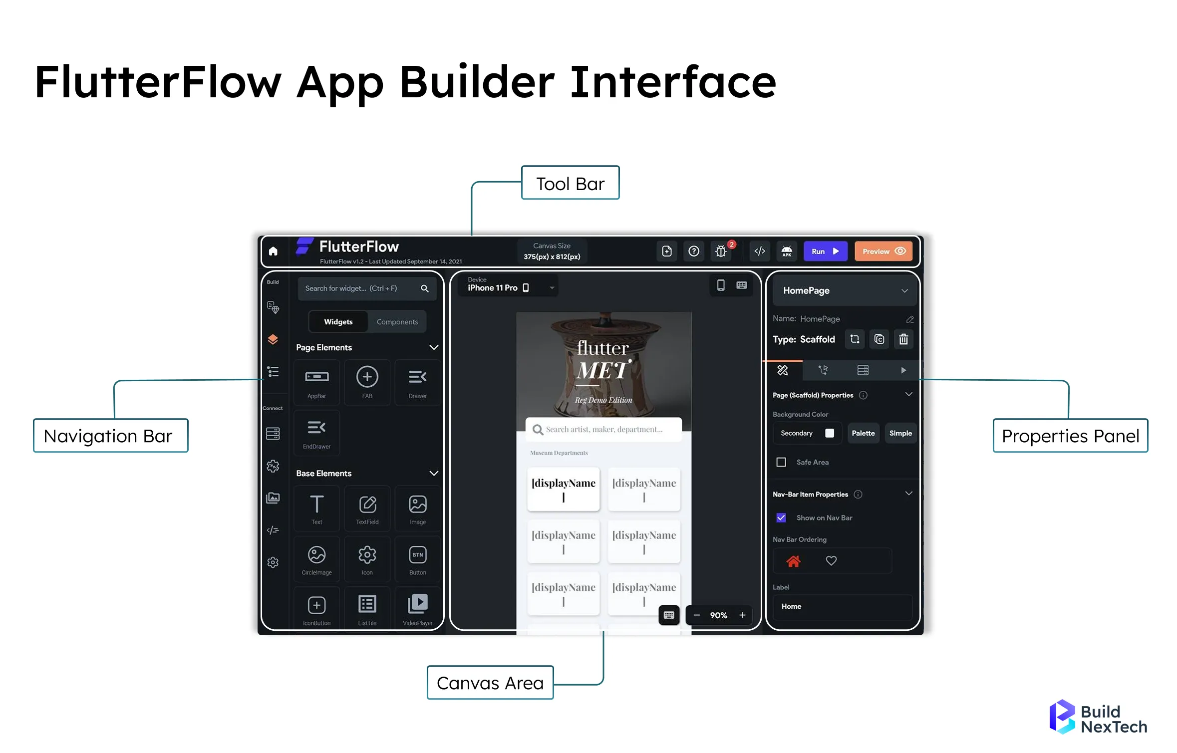 FlutterFlow App Builder Interface 