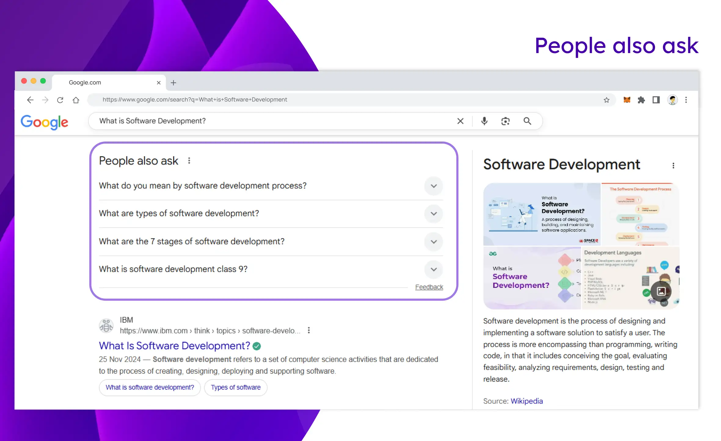 Google Search - People Also Ask Feature