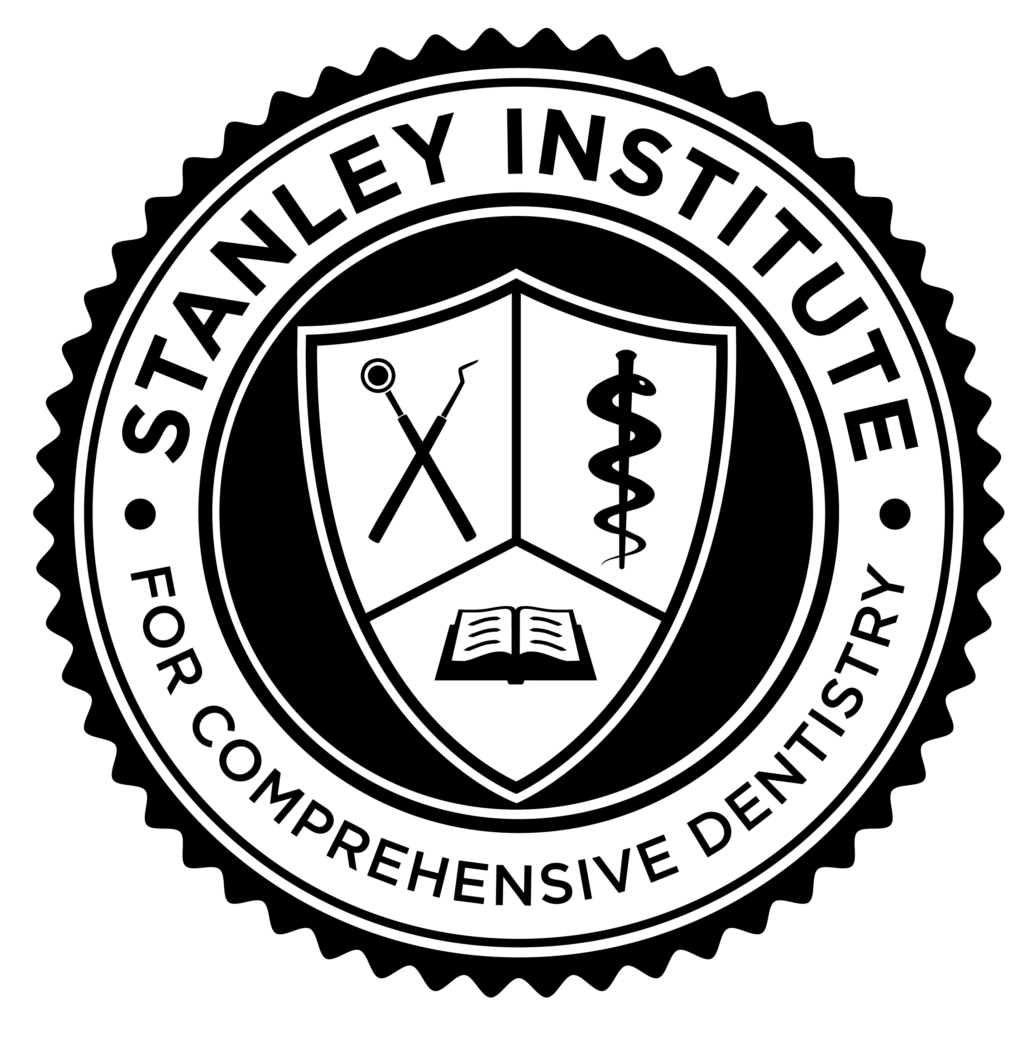 Stanley Institute seal for comprehensive dentistry with shield and medical symbols