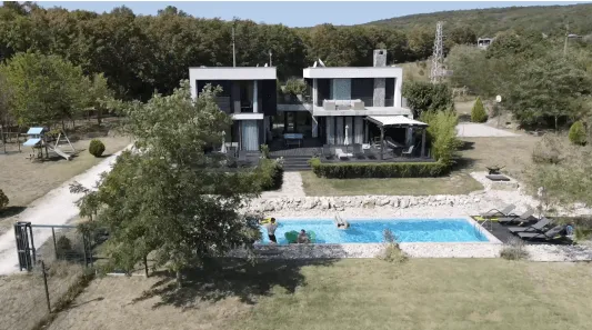 Luftaufnahme einer Urlaubs Villa