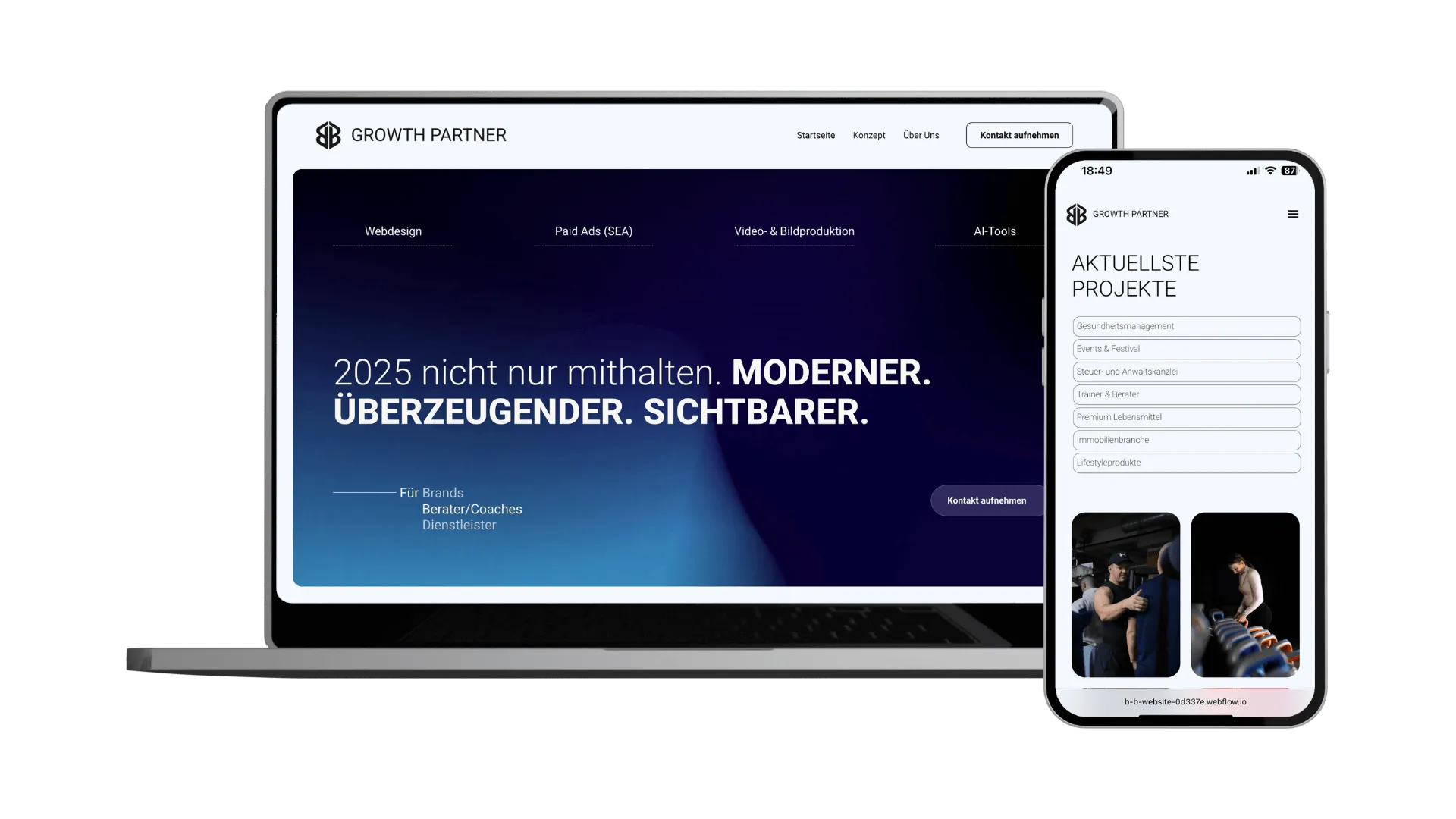 Website Mockup Agentur Website