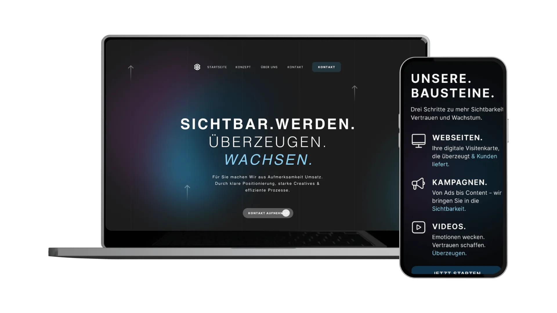 Website Mockup Agentur Website