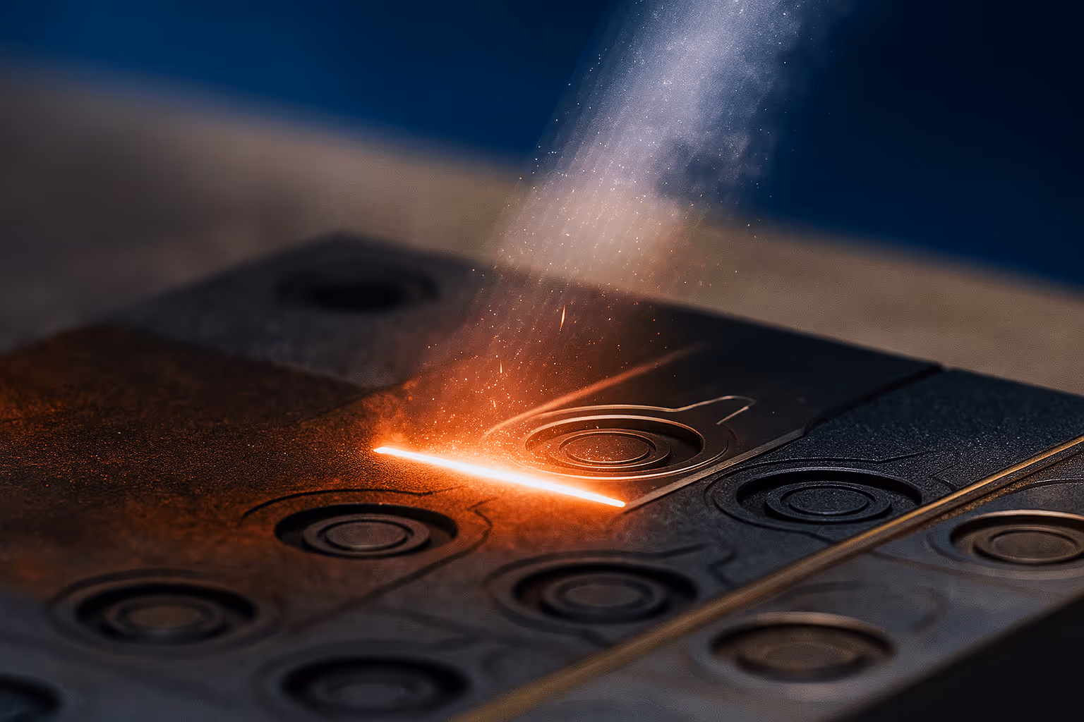 Laserreinung in der Schweiz - Oberfläche wird gereinigt mit einem Laser