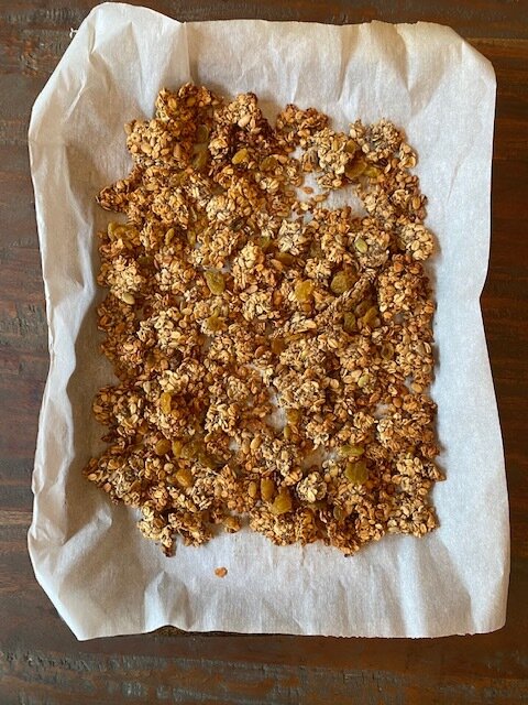 Optional step: Once cooled, add in raisins. This stays in an airtight container well for about a week or two – if it can last that long.